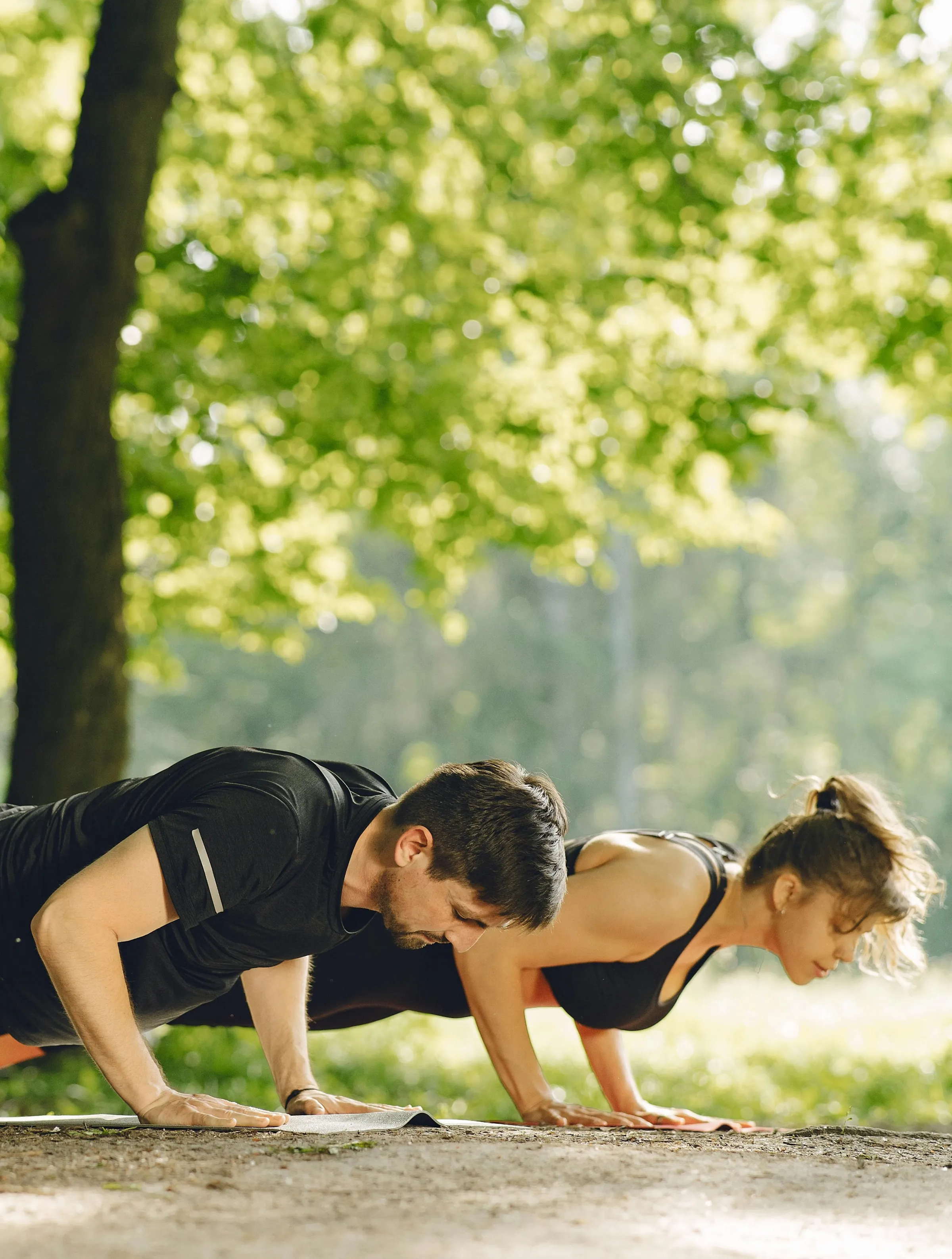 Active, vital moment in natural light