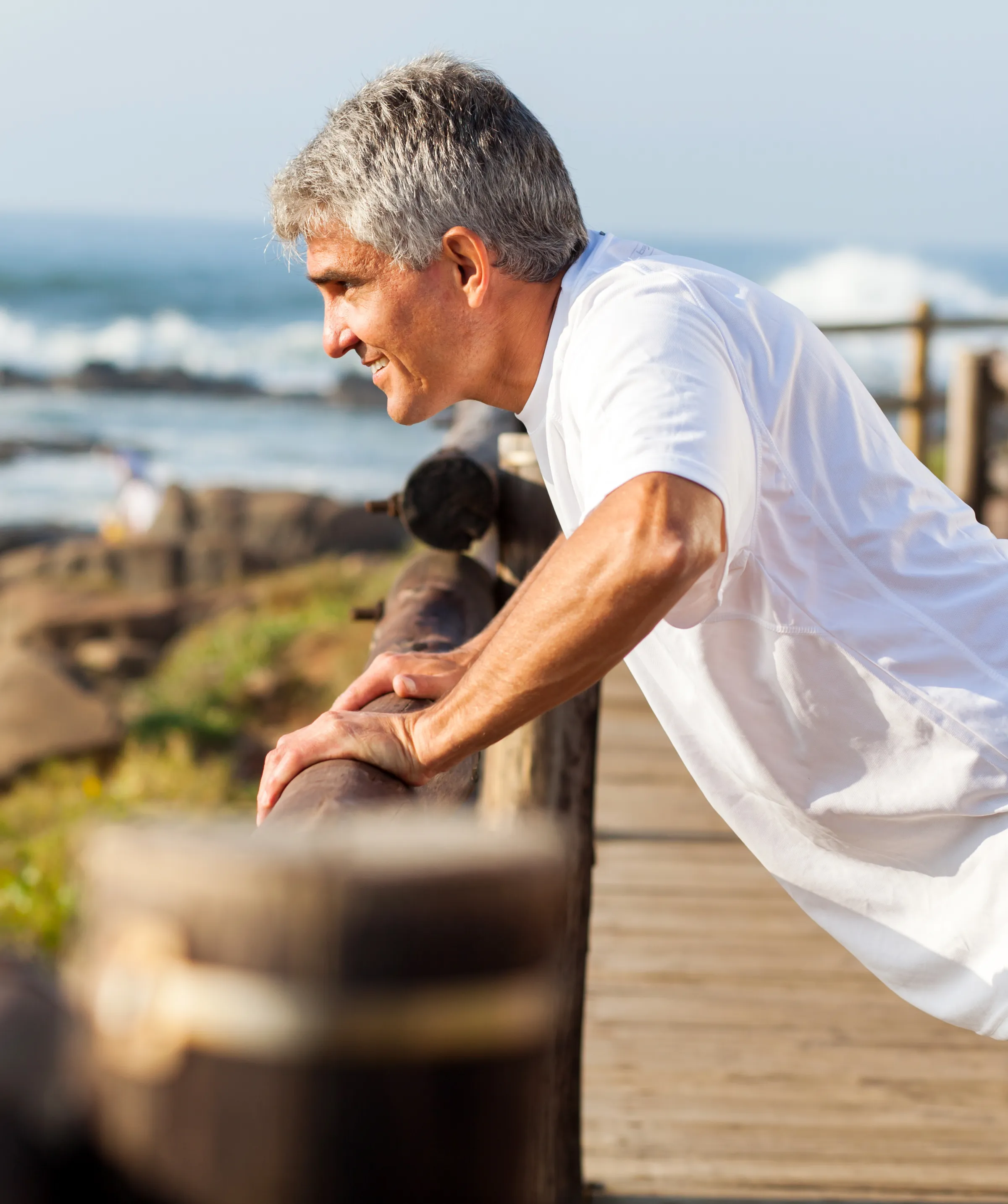 Active man in outdoor setting